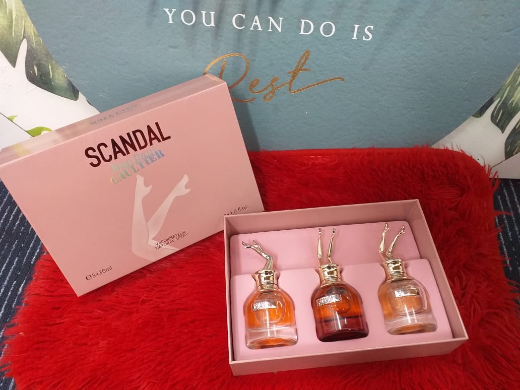 2cd2463d-6dc6-4565-95d8-fb7b8fbd4cbf.jpg Scandal Jean Paul Perfume Gift Set 30ML X 3 for Women - Image 1