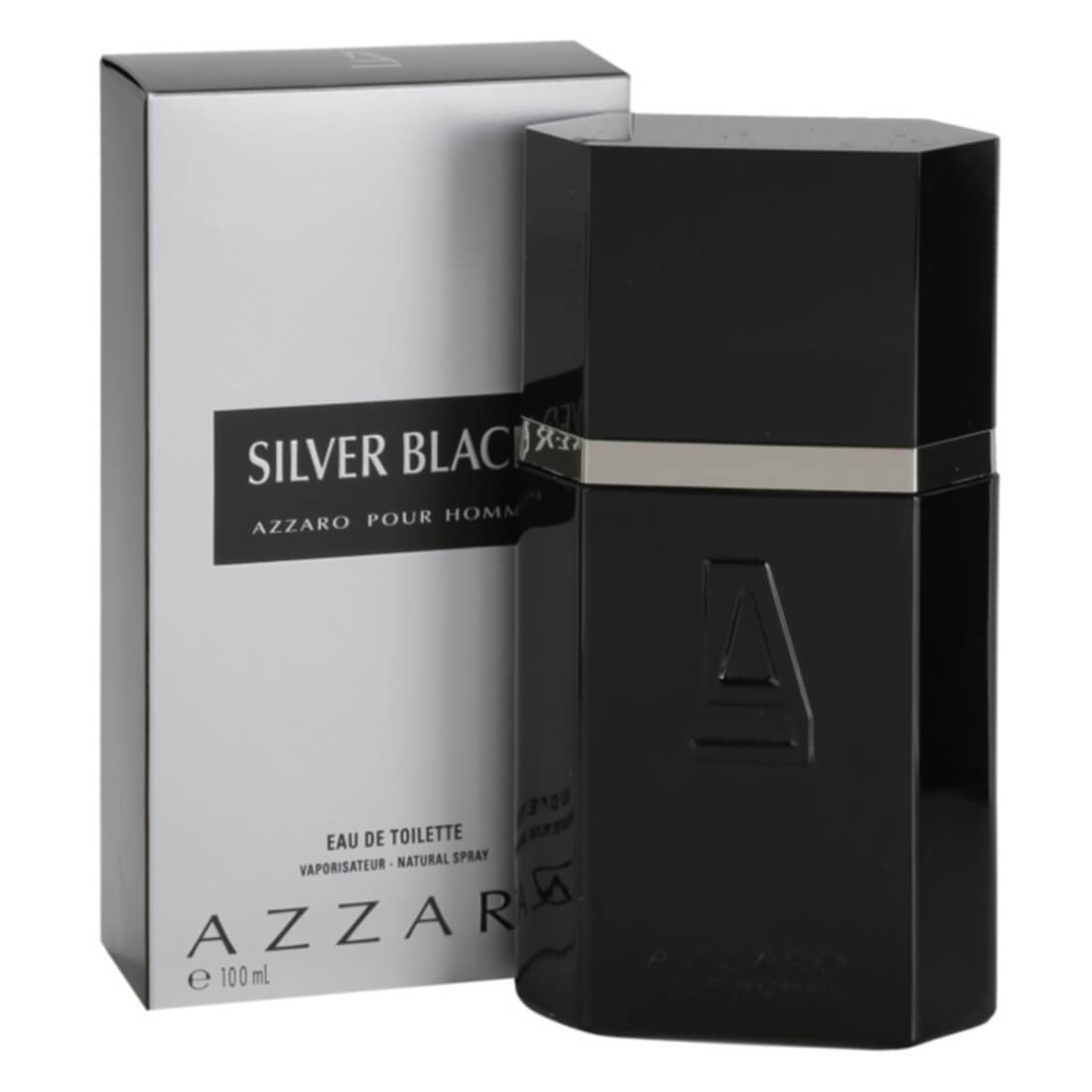 Azzaro-Silver-Black-Spray-100ml-1.jpg Azzaro Silver Black Eau De Toilette For Men 100ml - Image 1