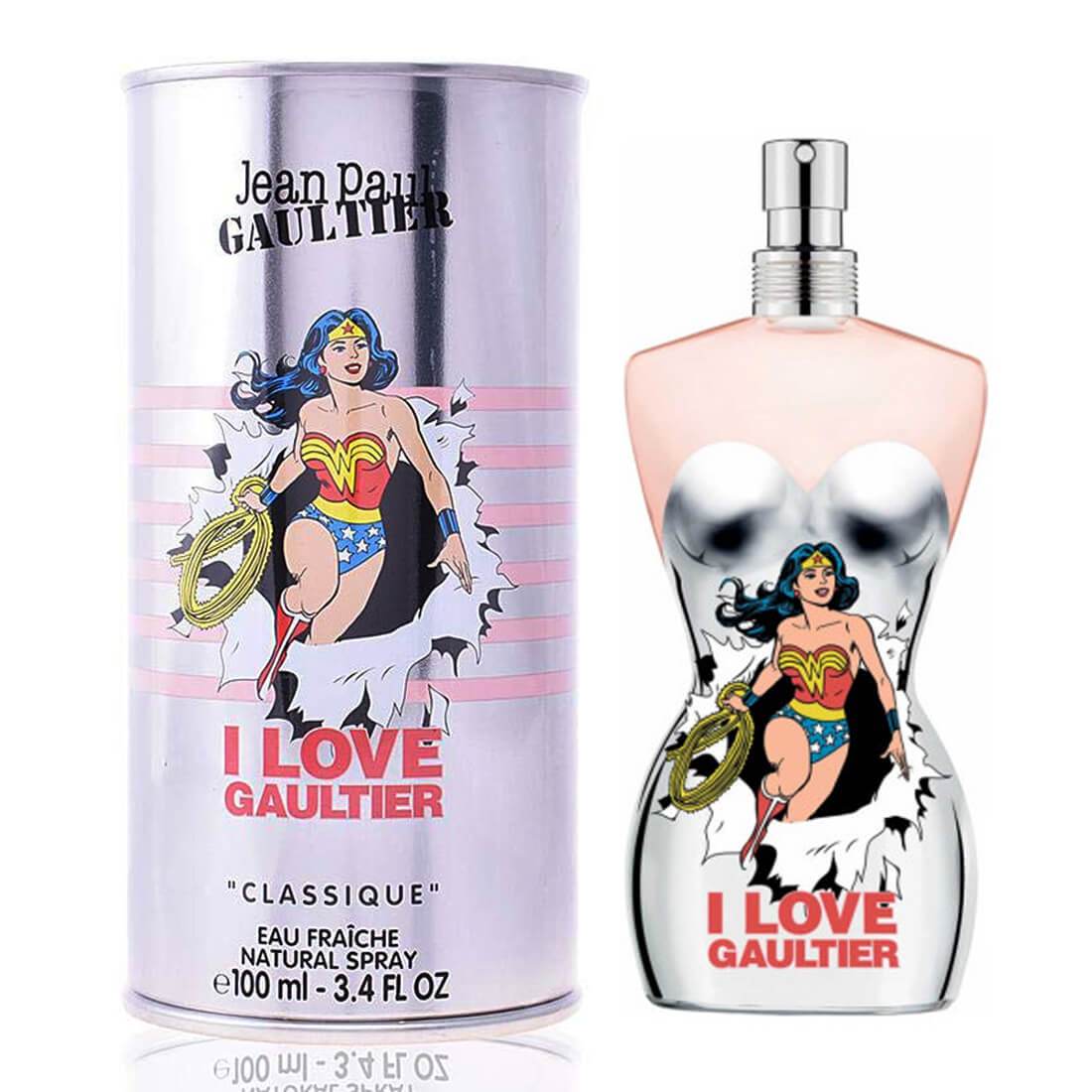 JPG-I-Love-Gaultier-Classique-EF-100ml-1.jpg Jean Paul Gaultier I Love Gaultier Classique Eau Fraiche Wonder Woman Special Edition 100ml - Image 1