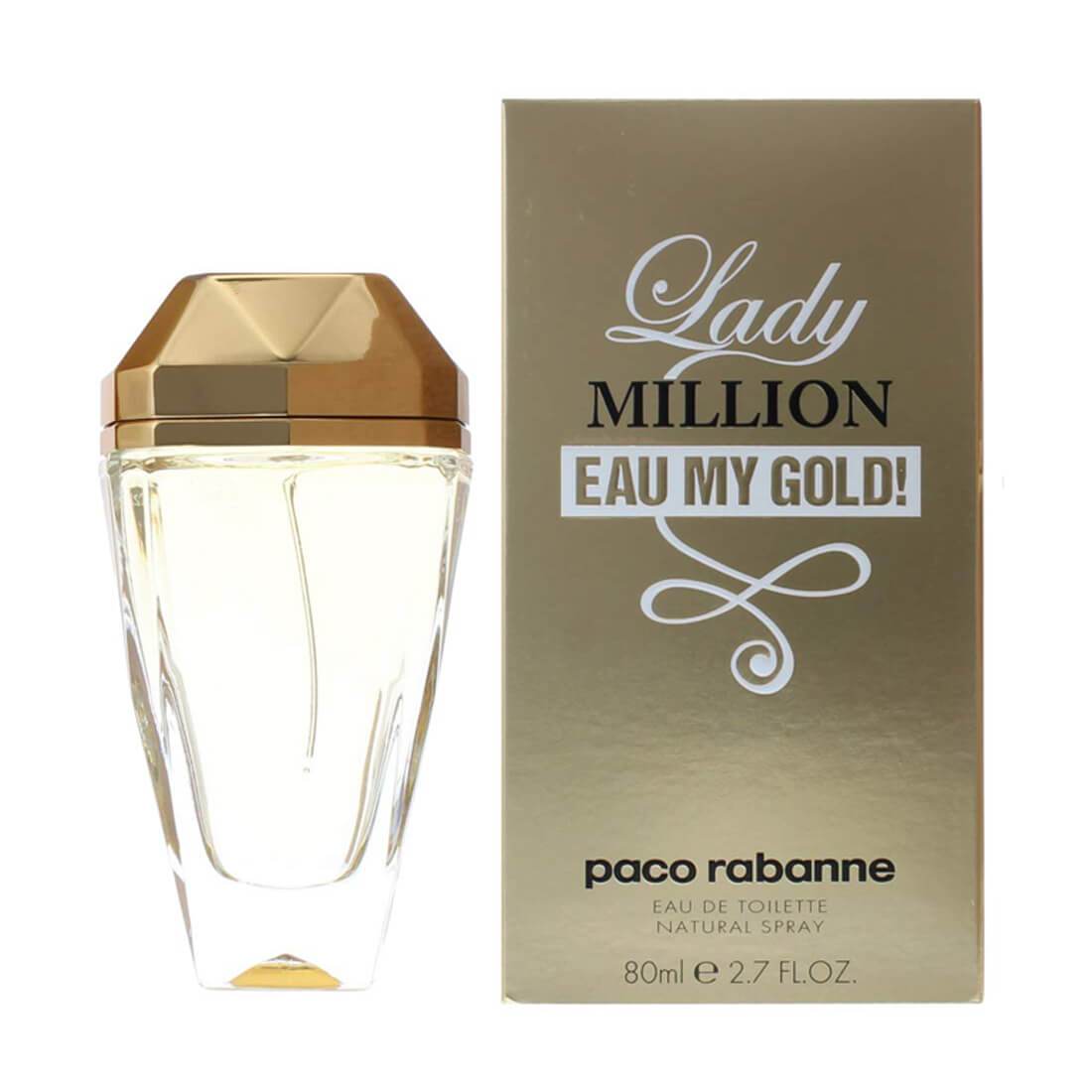 PR-Lady-Million-Eau-My-Gold-EDT-W-80ml-1.jpg Paco Rabanne Lady Million Eau My Gold Eau De Toilette For Women 80ml - Image 1