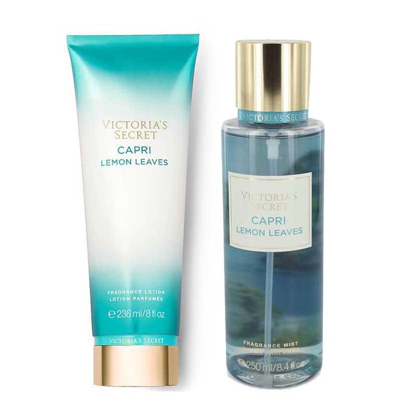 capleaves_f97cd723-fd61-4bbf-b52b-f5372f7416d6.jpg Victoria's Secret capri lemon leaves Combo (Mist & Body Lotion) - Image 1